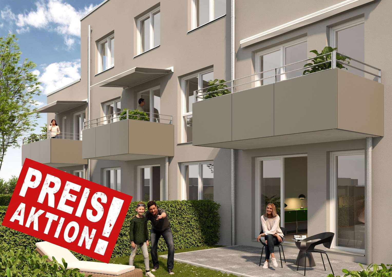 Privatgärten, Terrassen u. Balkone - Etagenwohnung in 90765 Fürth mit 82m² kaufen