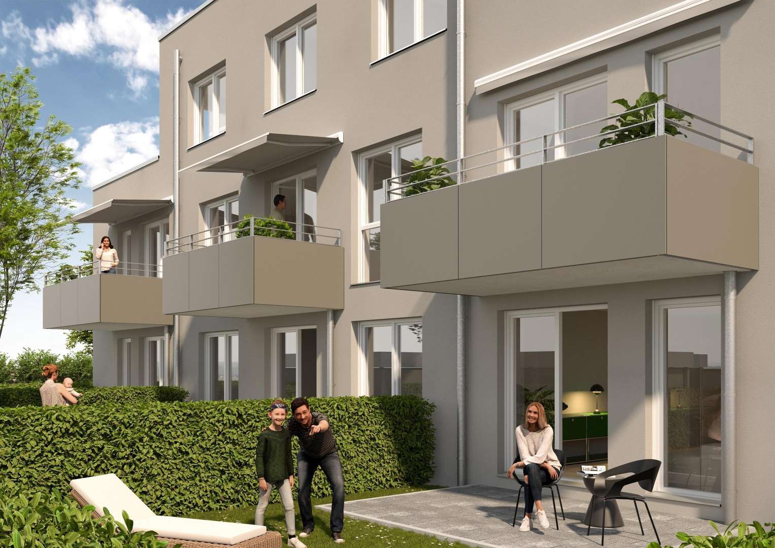 Privatgärten, Terrassen u. Balkone - Penthouse-Wohnung in 90765 Fürth mit 70m² kaufen