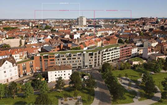 Luftbild - Etagenwohnung in 90443 Nürnberg mit 68m² kaufen