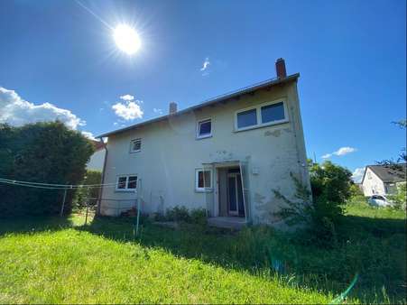 Ansicht Gartenseite mit Hauseingang Ansicht Gartenseite mit Hauseingang - Einfamilienhaus in 91443 Scheinfeld mit 160m² kaufen