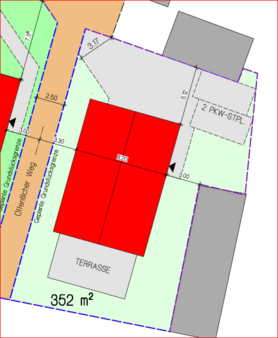 Lageplan  - Grundstück in 90542 Eckental mit 352m² kaufen