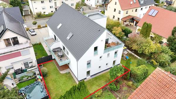 Grundstückseingrenzung - Erdgeschosswohnung in 91301 Forchheim mit 106m² kaufen