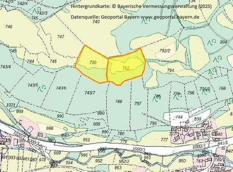Makrolage der Grundstücke - Grundstück in 91286 Obertrubach mit 18090m² kaufen