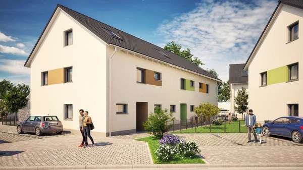 Ansicht - Doppelhaushälfte in 91080 Uttenreuth mit 145m² kaufen