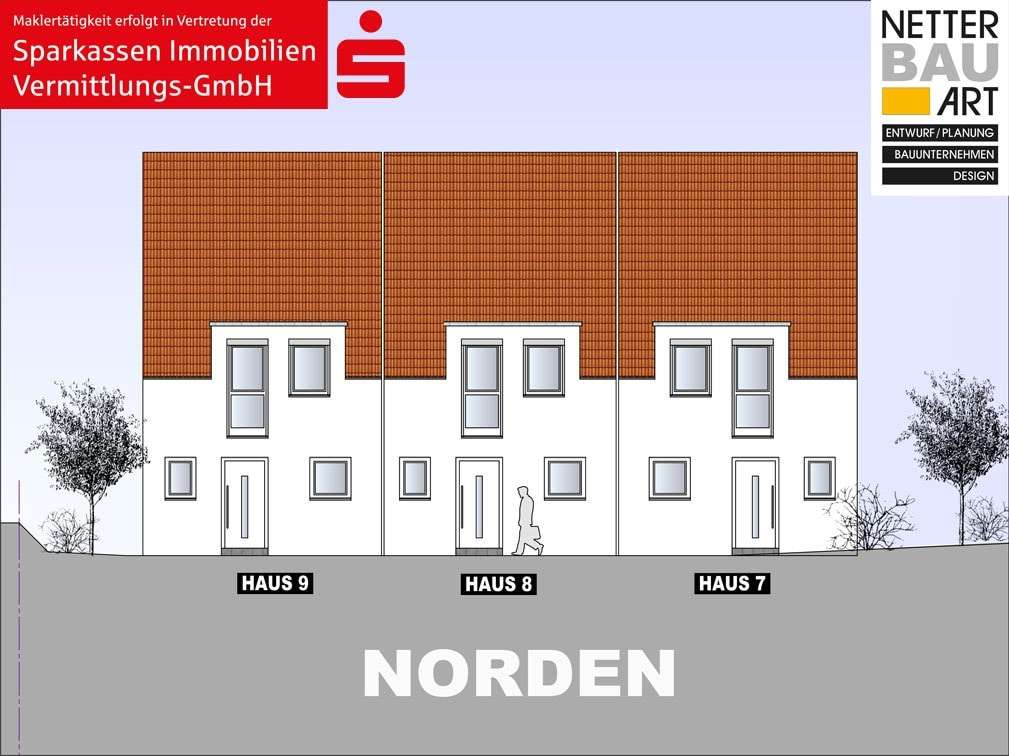 Ansicht Norden 7,8,9 Logo Ansicht Norden 7,8,9 Logo - Reiheneckhaus in 91154 Roth mit 97m² kaufen