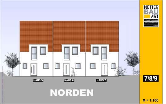 Ansicht Norden 7,8,9 Ansicht Norden 7,8,9 - Reiheneckhaus in 91154 Roth mit 97m² kaufen