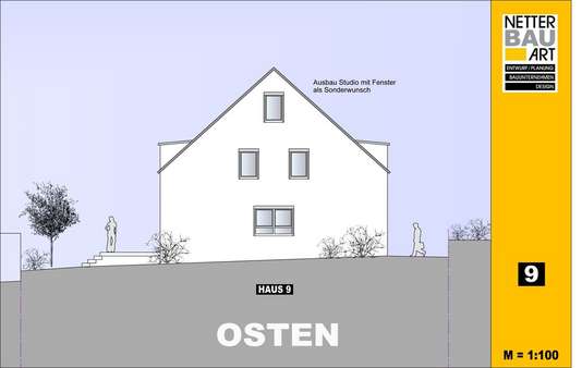 Ansicht Osten 9 Studio Ansicht Osten 9 Studio - Reiheneckhaus in 91154 Roth mit 97m² kaufen