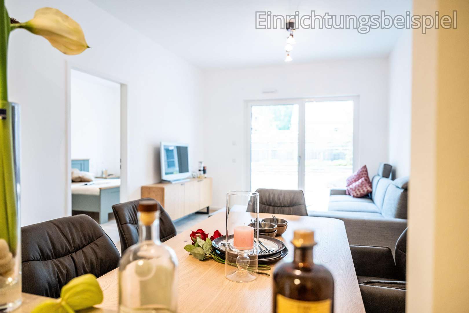 Wohn- und Essbereich - Musterwohnung - Wohnung in 90455 Nürnberg mit 56m² kaufen