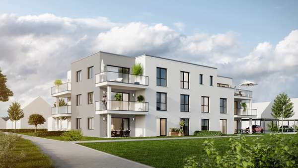 Außenansicht Hinten - Etagenwohnung in 91166 Georgensgmünd mit 91m² kaufen