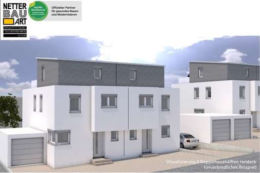 Ansicht Haus 1+2 - Doppelhaushälfte in 91180 Heideck mit 147m² kaufen