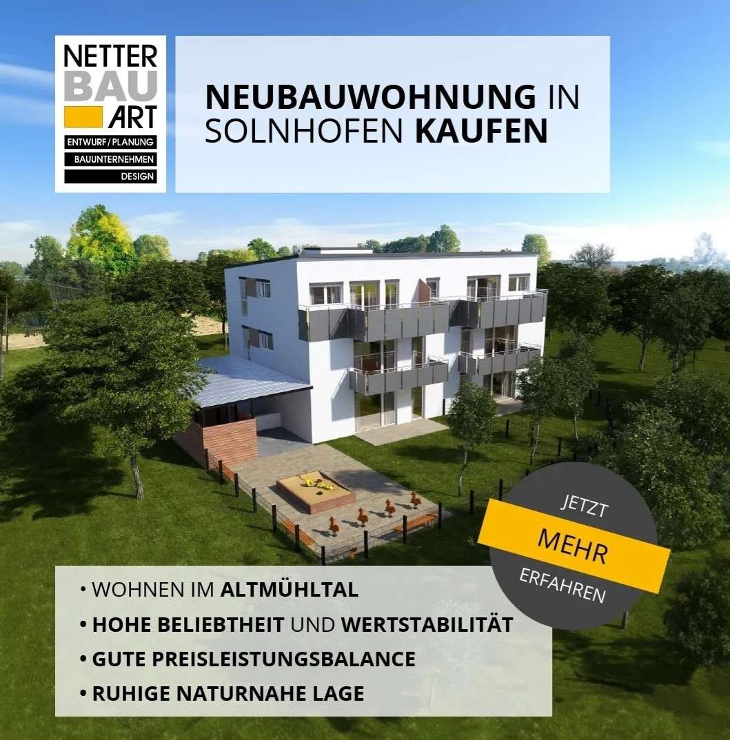 Neubau - Dachgeschosswohnung in 91807 Solnhofen mit 91m² kaufen