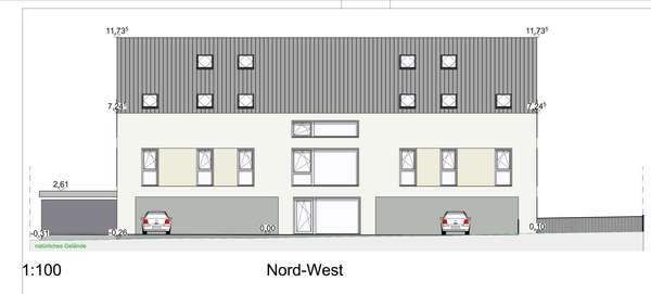 Ansicht Nord-West - Etagenwohnung in 91126 Schwabach mit 86m² kaufen