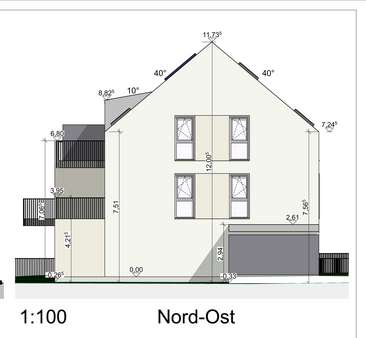 Ansicht Nord-Ost - Etagenwohnung in 91126 Schwabach mit 59m² kaufen