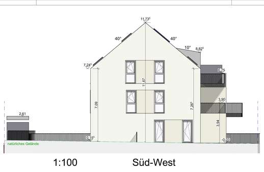 Ansicht Süd-West - Etagenwohnung in 91126 Schwabach mit 86m² kaufen