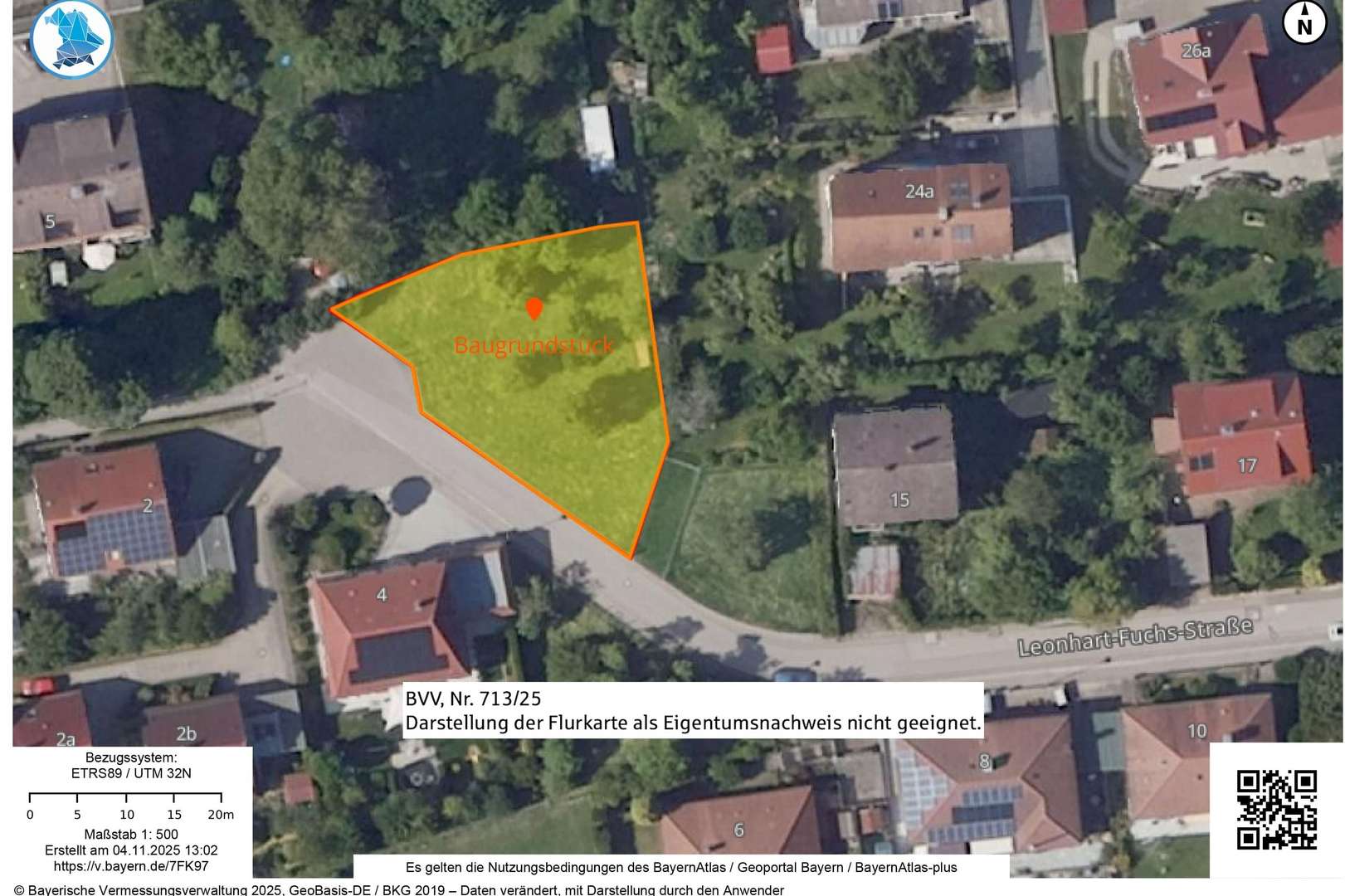 Satellitenbild Satellitenbild - Grundstück in 91522 Ansbach mit 677m² kaufen