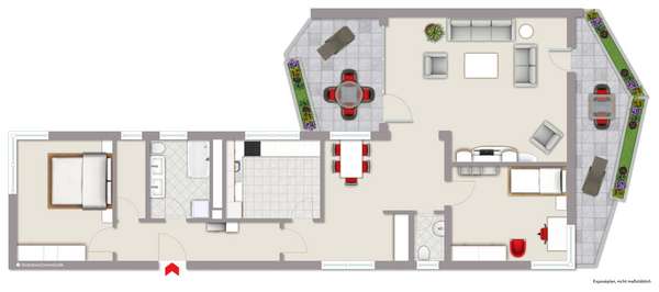 Grundriss - Etagenwohnung in 91710 Gunzenhausen mit 119m² mieten