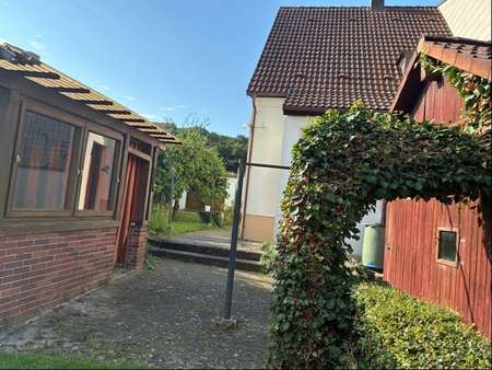 Rückansicht Gartenlaube Rückansicht Gartenlaube - Doppelhaushälfte in 91710 Gunzenhausen mit 95m² kaufen
