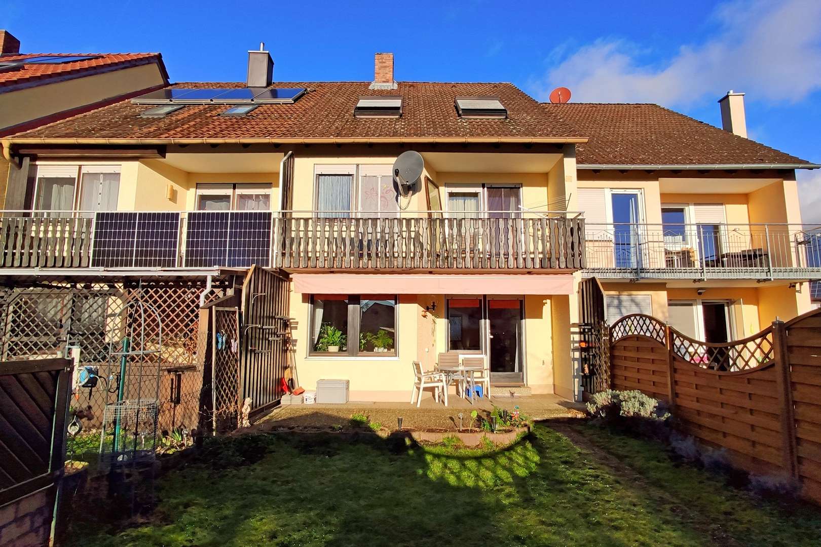 Gebäudeansicht Gartenseite - Reihenmittelhaus in 96129 Strullendorf mit 160m² kaufen