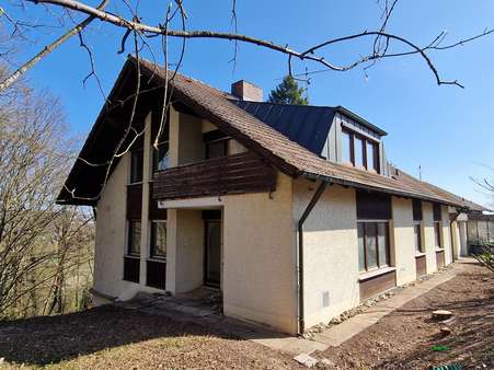 Ansicht von Südwesten - Zweifamilienhaus in 96135 Stegaurach mit 222m² kaufen
