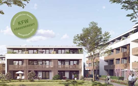 Visualisierung Außenansicht Süd - Etagenwohnung in 96149 Breitengüßbach mit 61m² kaufen