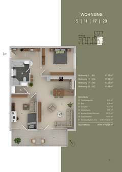 Grundriss Whg 5, 11, 17, 20 - Erdgeschosswohnung in 95346 Stadtsteinach mit 87m² kaufen