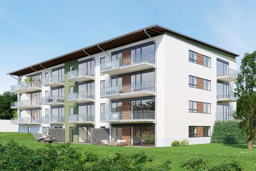 Süd-/Ostansicht - Erdgeschosswohnung in 95346 Stadtsteinach mit 87m² kaufen