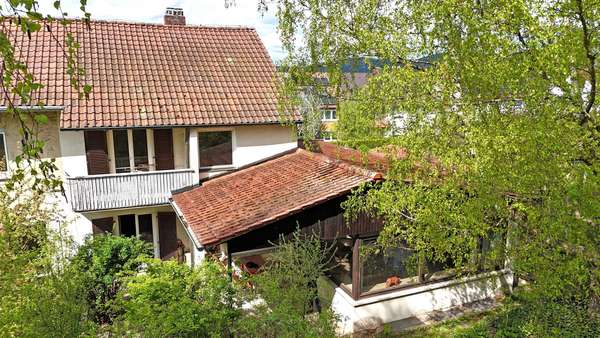 Ansicht vom Garten - Doppelhaushälfte in 95326 Kulmbach mit 157m² kaufen