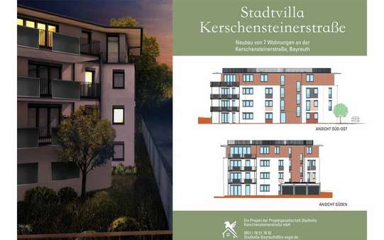 Stadtvilla Kerschensteinerstraße Stadtvilla Kerschensteinerstraße - Penthouse-Wohnung in 95448 Bayreuth mit 98m² kaufen