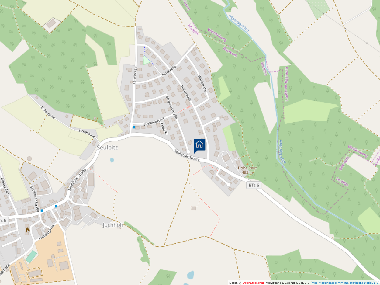 Lageplan - Grundstück in 95448 Bayreuth mit 761m² kaufen