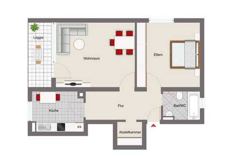 8. Obergeschoss - Etagenwohnung in 97078 Würzburg mit 59m² kaufen