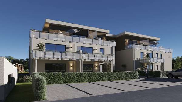 Ansicht West - Erdgeschosswohnung in 97464 Niederwerrn mit 74m² kaufen