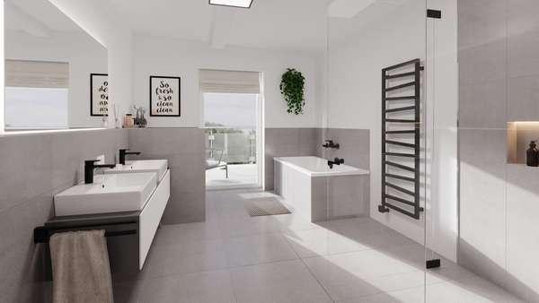 Visualisierung Bad - Penthouse-Wohnung in 97464 Niederwerrn mit 193m² kaufen