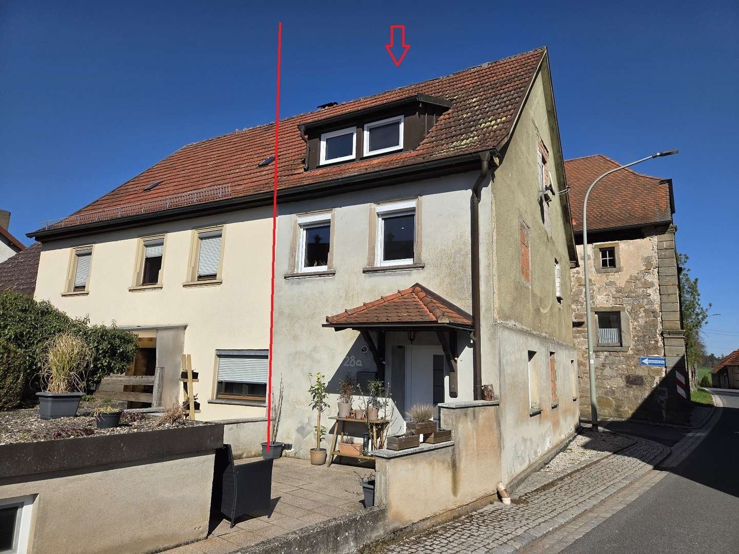 Süd-West Ansicht - Doppelhaushälfte in 97496 Burgpreppach mit 80m² kaufen