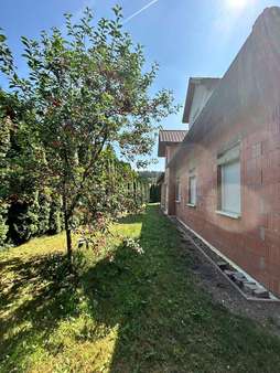 Grünfläche auf der Ostseite des Hauses Grünfläche auf der Ostseite des Hauses - Einfamilienhaus in 97496 Burgpreppach mit 340m² kaufen