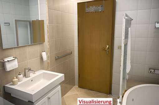 Bad visualisiert - Erdgeschosswohnung in 97493 Bergrheinfeld mit 65m² kaufen