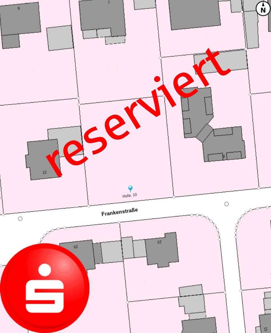 Lageplan - Grundstück in 97618 Rödelmaier mit 864m² kaufen