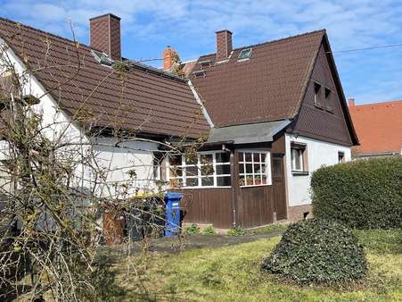 Blick vom Garten - Doppelhaushälfte in 06712 Zeitz mit 75m² kaufen