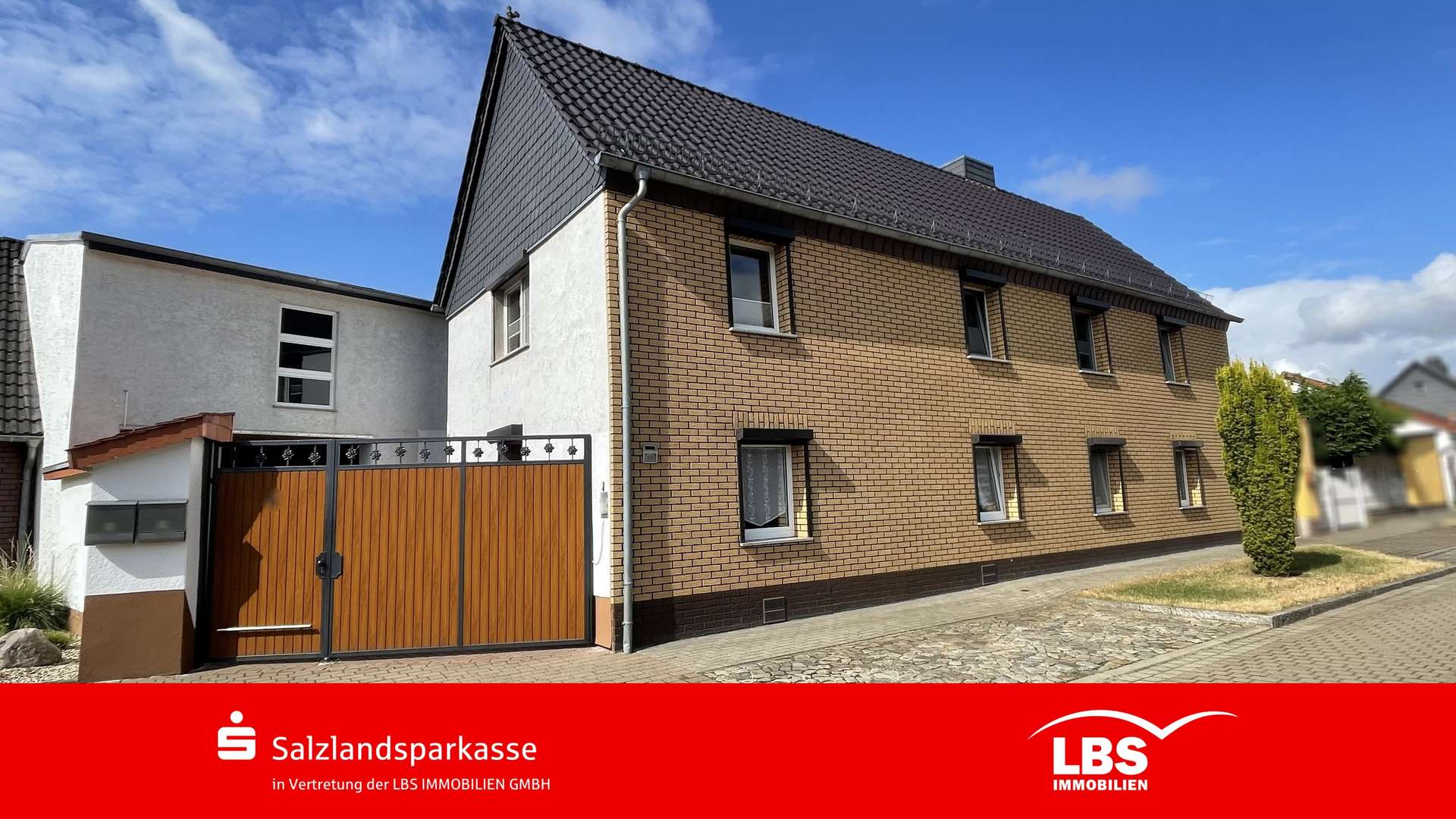 Vorderansicht - Zweifamilienhaus in 39435 Unseburg mit 220m² kaufen