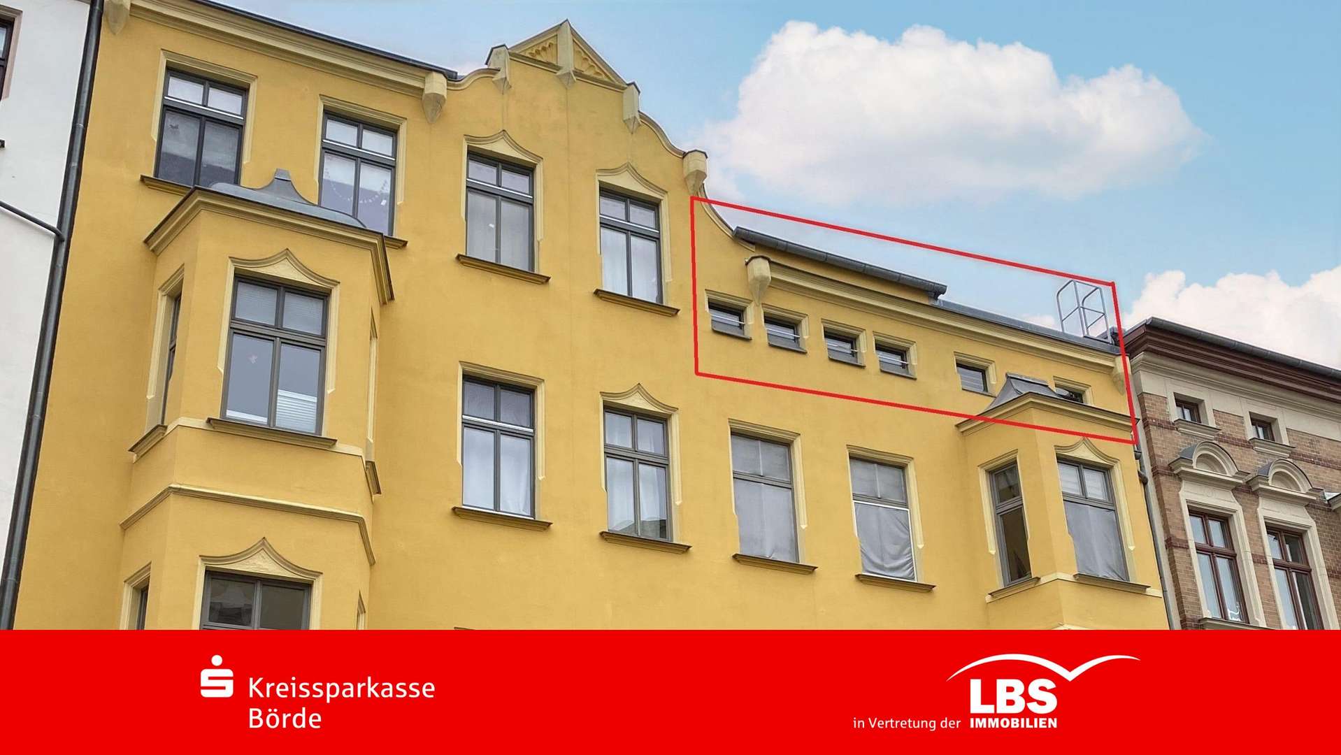 Straßenansicht - Dachgeschosswohnung in 39108 Magdeburg mit 79m² kaufen