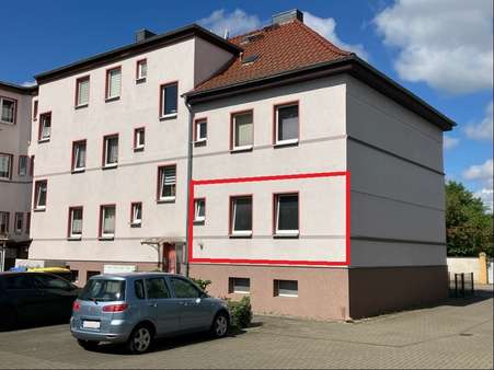 Hofansicht markiert - Erdgeschosswohnung in 39340 Haldensleben mit 44m² kaufen