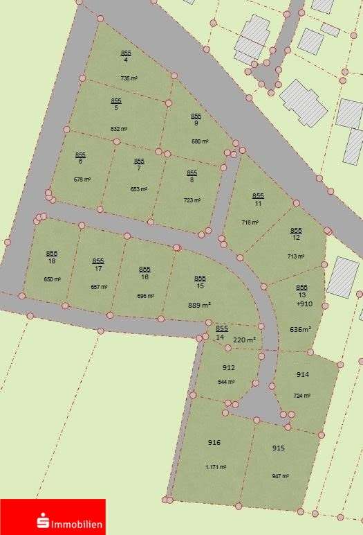 Lageplan_mit_Grundstücksgrößen - Grundstück in 06567 Bad Frankenhausen mit 650m² kaufen