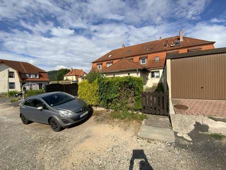 Zugang vom Feldweg Zugang vom Feldweg - Reihenmittelhaus in 99706 Sondershausen mit 75m² kaufen