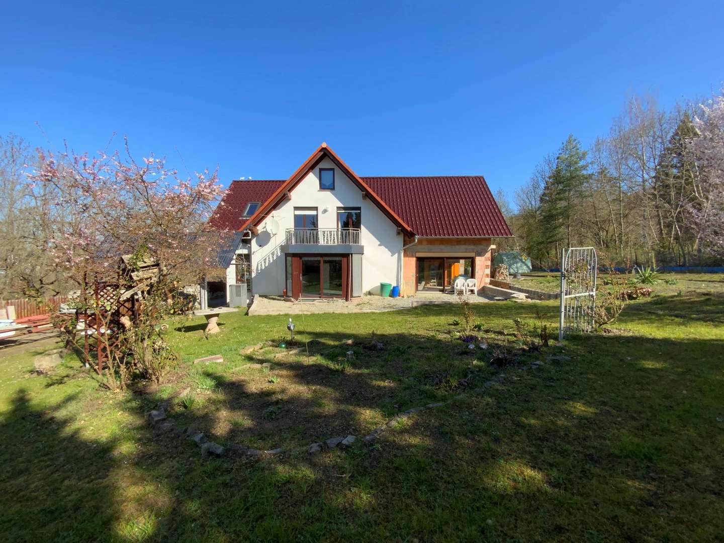 Ansicht vom Garten - Einfamilienhaus in 99994 Nottertal-Heilinger Höhen mit 110m² kaufen