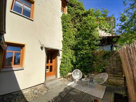 Hübsche Gartenansicht - Reihenmittelhaus in 99974 Mühlhausen mit 85m² kaufen