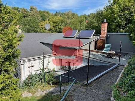Ansicht Haus + Solar - Einfamilienhaus in 07973 Greiz mit 105m² kaufen