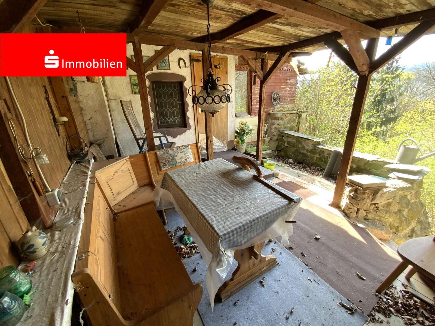 überdachte Terrasse Gartenhaus - Bungalow in 07422 Bad Blankenburg mit 25m² kaufen