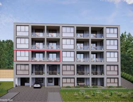 Außenvisualisierung Gartenansicht Süd - Etagenwohnung in 07743 Jena mit 87m² kaufen