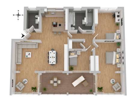 Grundriss - Dachgeschosswohnung in 07743 Jena mit 135m² kaufen