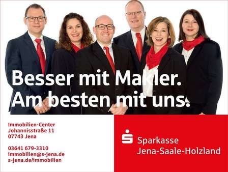 Das Immobilienteam der Sparkasse ist gern für Sie da! Das Immobilienteam der Sparkasse ist gern für Sie da! - Dachgeschosswohnung in 07745 Jena mit 85m² kaufen