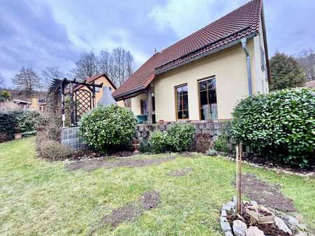 Hausrückseite Garten Hausrückseite Garten - Einfamilienhaus in 96515 Sonneberg mit 105m² kaufen
